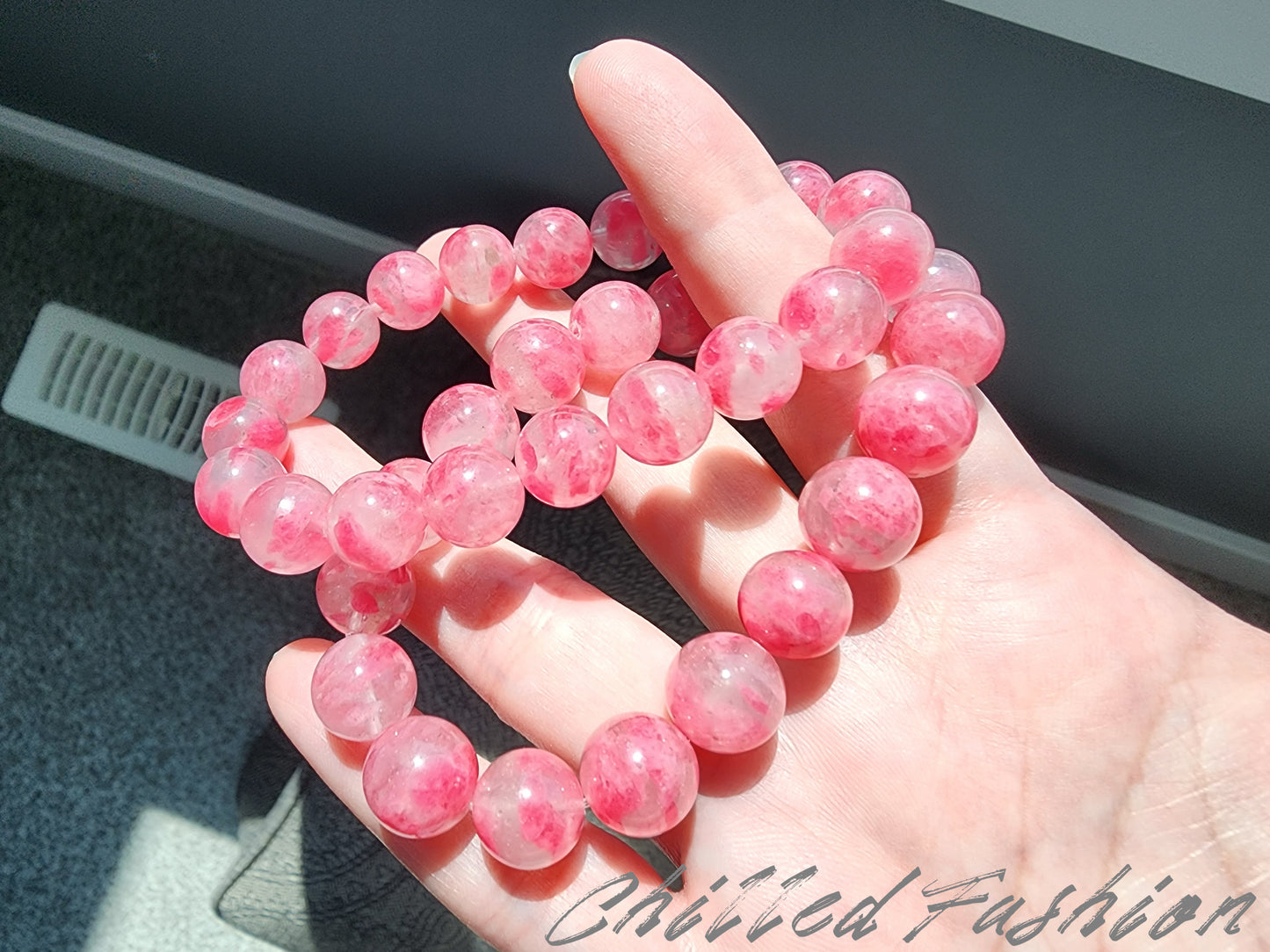 [Bracelet] Sakura Rhodonite 樱花雨蔷薇辉 Crystal Bracelet - Natural Gemstone Jewelry