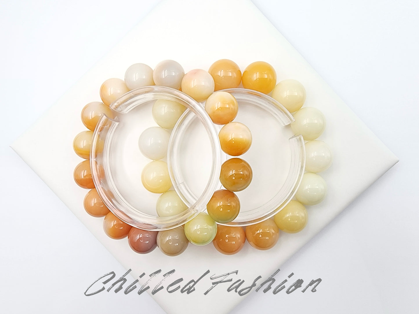 [Bracelet] Burmese Yellow Jade 缅黄 Bracelet - Natural Stone Jewelry