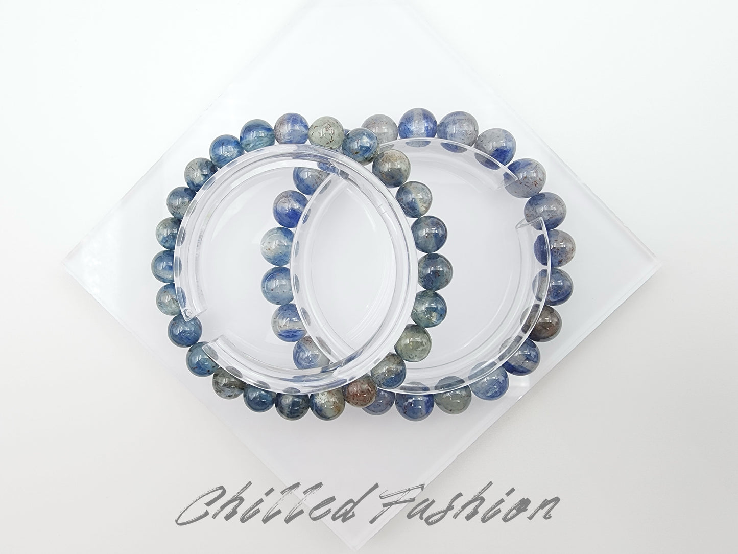 [Bracelet] Kyanite Bracelet with Shimmery Golden Sunstone