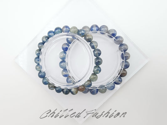 [Bracelet] Kyanite Bracelet with Shimmery Golden Sunstone