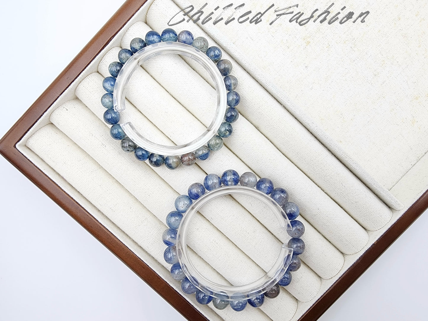 [Bracelet] Kyanite Bracelet with Shimmery Golden Sunstone