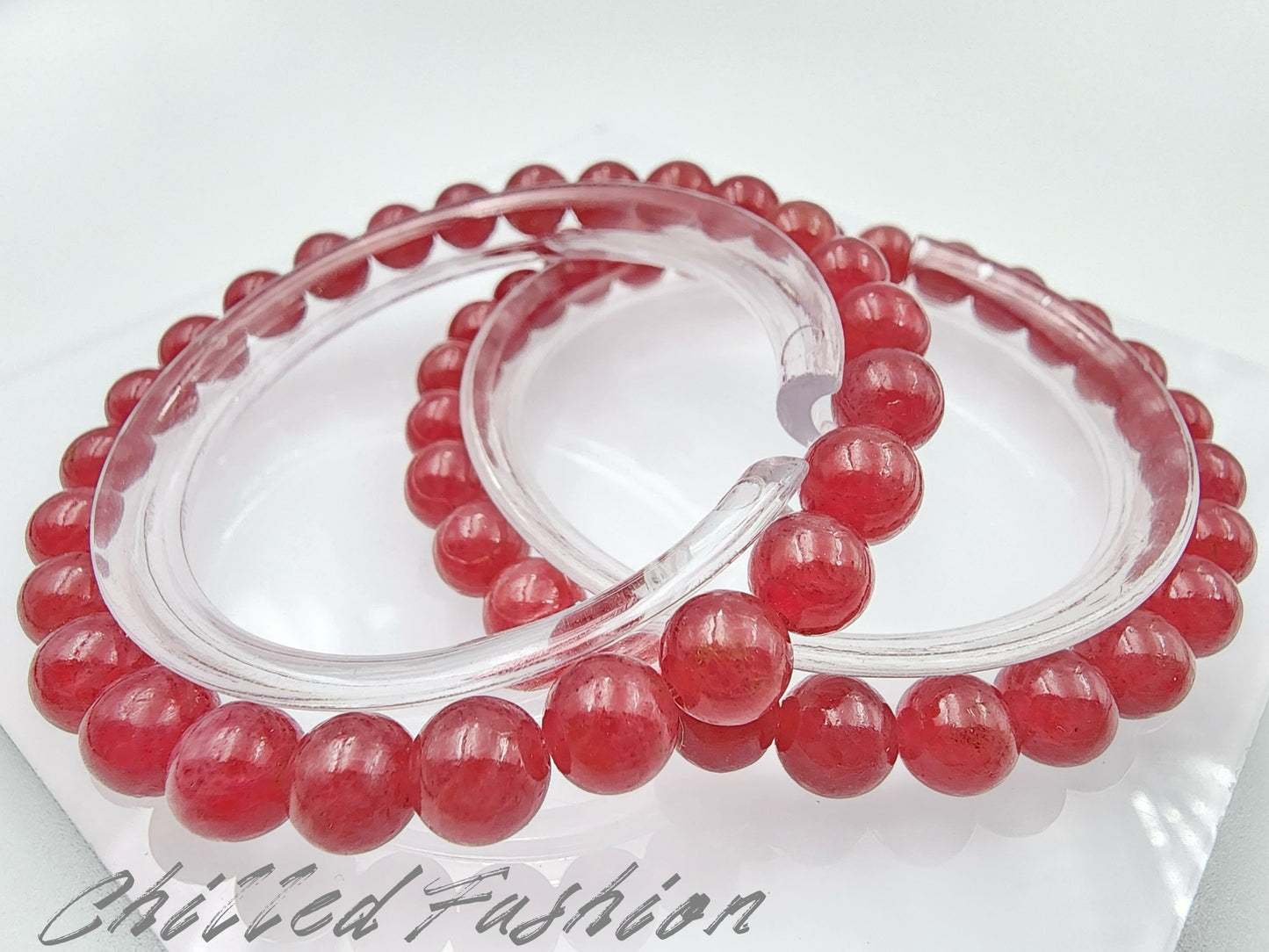 [Bracelet] Healing Stone: 7mm Rhodonite 蔷薇辉 Bead Bracelet (Madagascar)