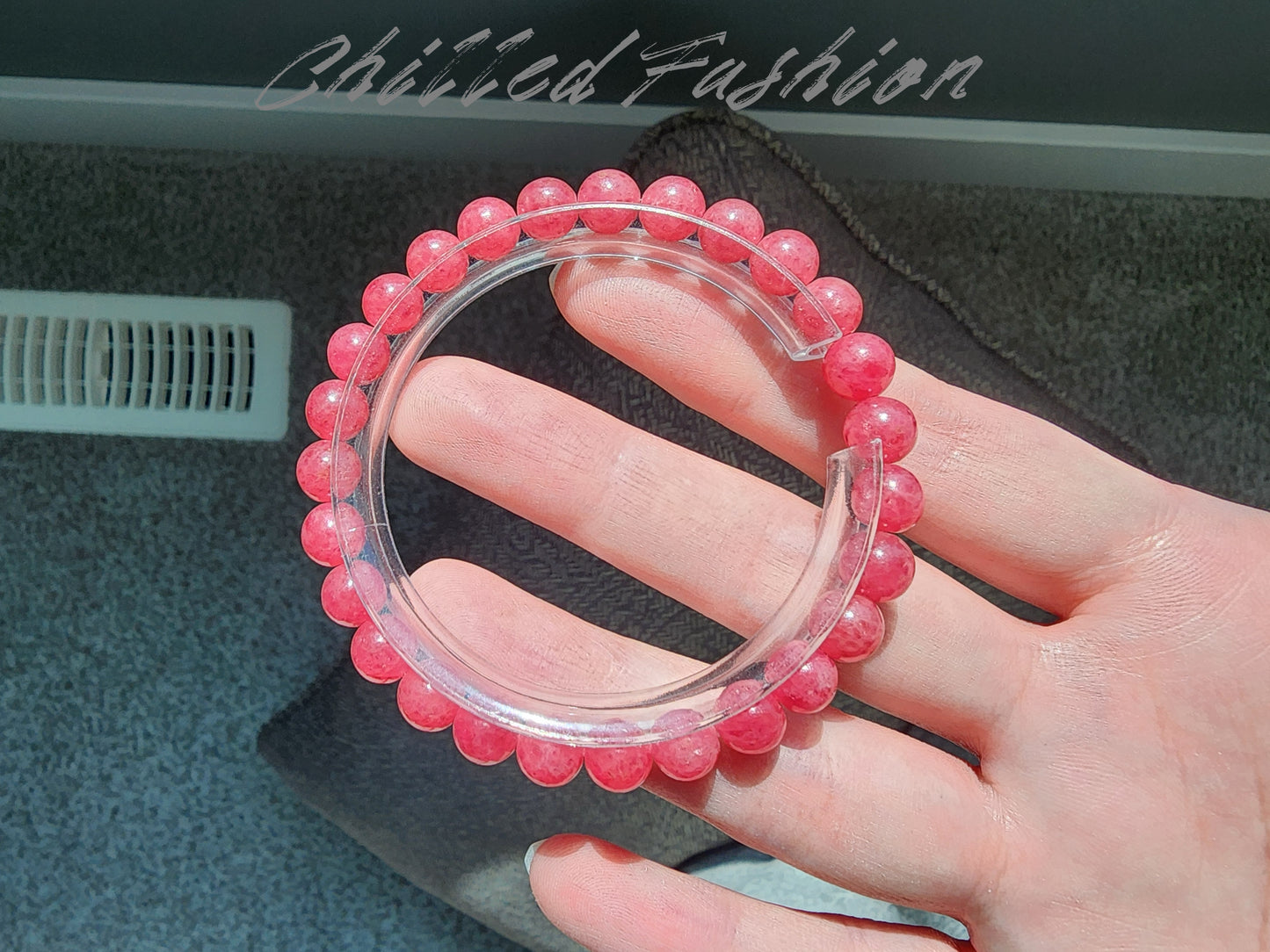 [Bracelet] Healing Stone: 7mm Rhodonite 蔷薇辉 Bead Bracelet (Madagascar)