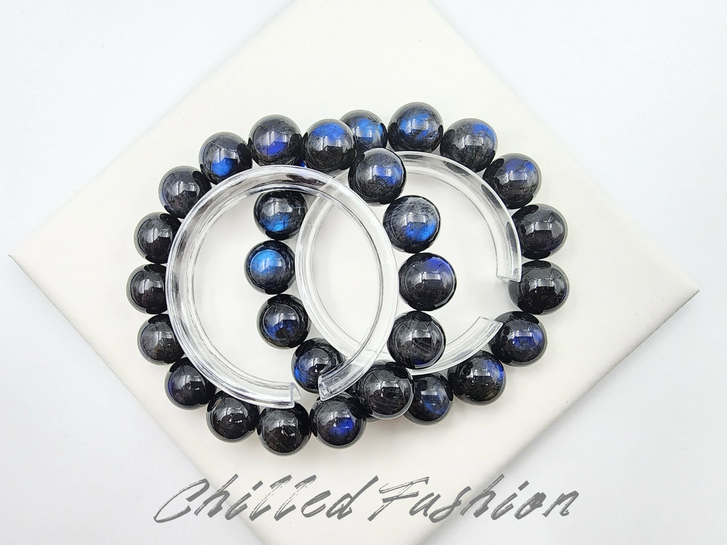 [Bracelet] Blue Sheen Cat’s Eye Labradorite Bracelet