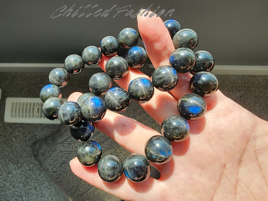 [Bracelet] Blue Sheen Cat’s Eye Labradorite Bracelet