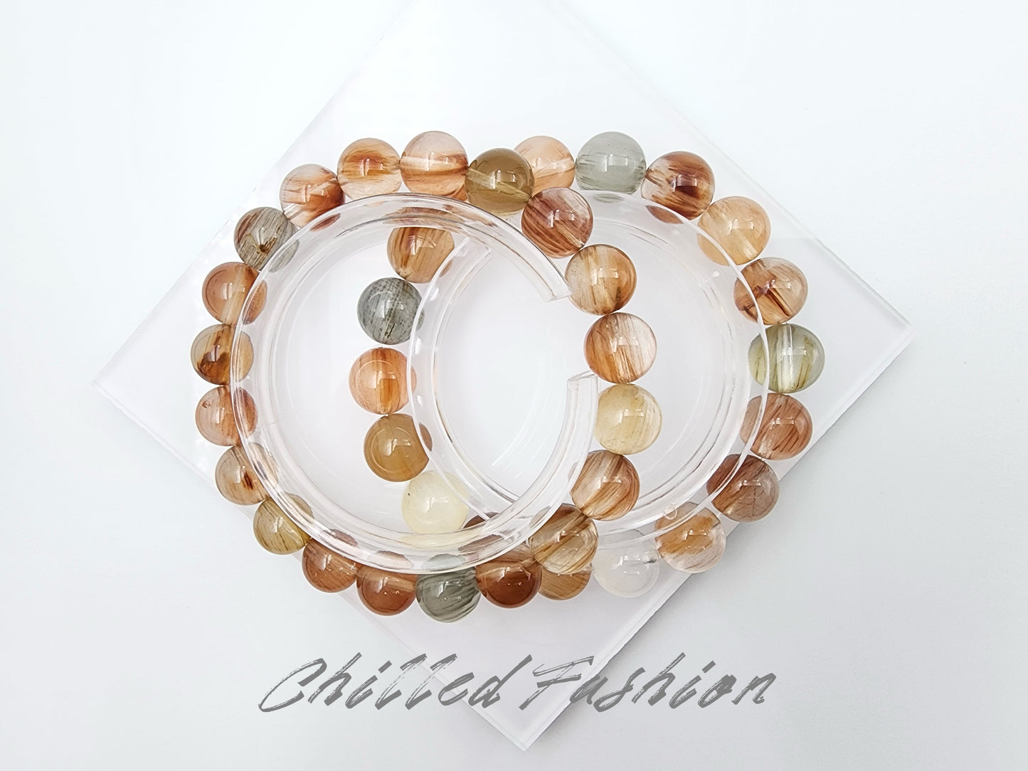 [Bracelet] Multicolor Rabbit Hair Quartz Bracelet