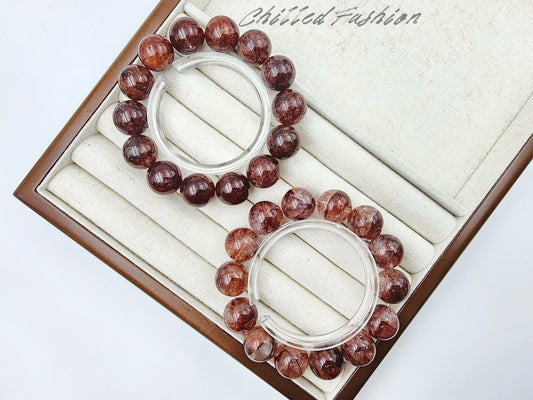 [Bracelet] 15mm Hematoid Quartz Bracelets