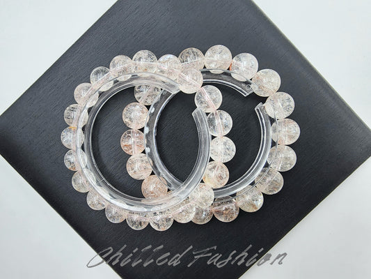 [Bracelet] Natural Light Rose Quartz Bracelet