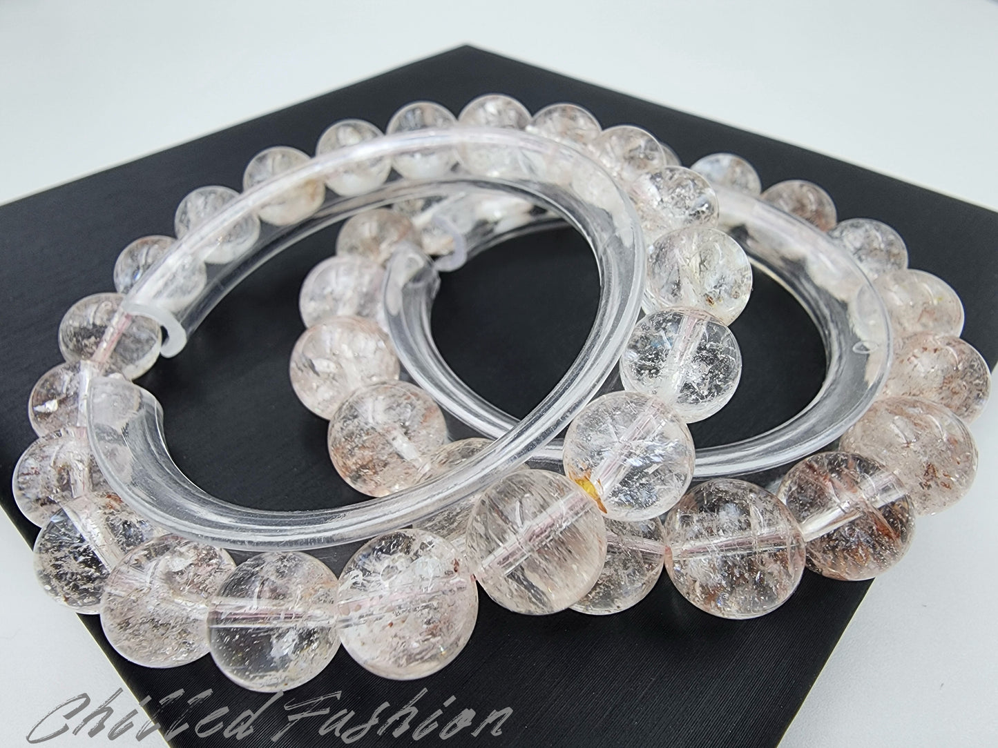 [Bracelet] Natural Light Rose Quartz Bracelet