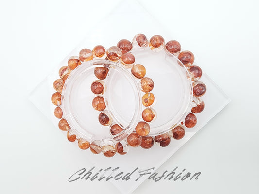 [Bracelet] Hematoid Quartz Bracelet: Grounding Energy & Positivity