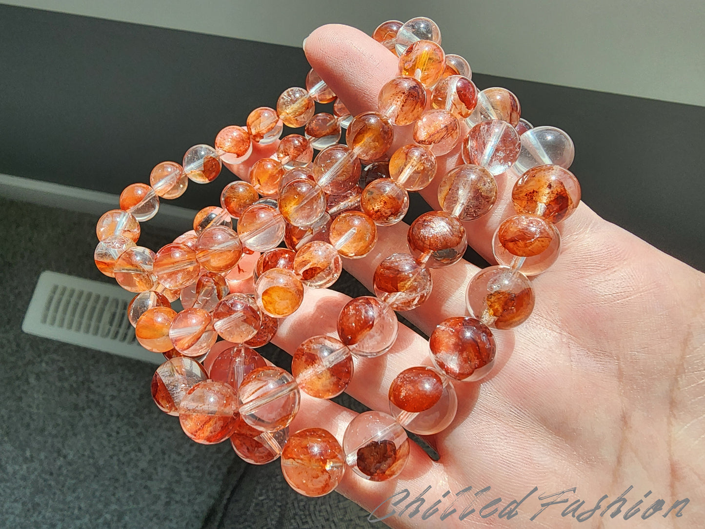 [Bracelet] Hematoid Quartz Bracelet: Grounding Energy & Positivity