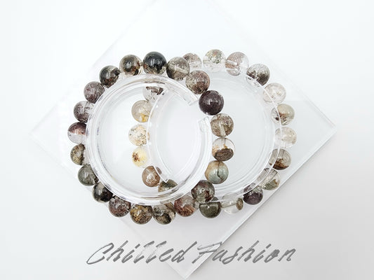 [Bracelet] 9mm Multi-Tone Phantom Quartz Bracelet