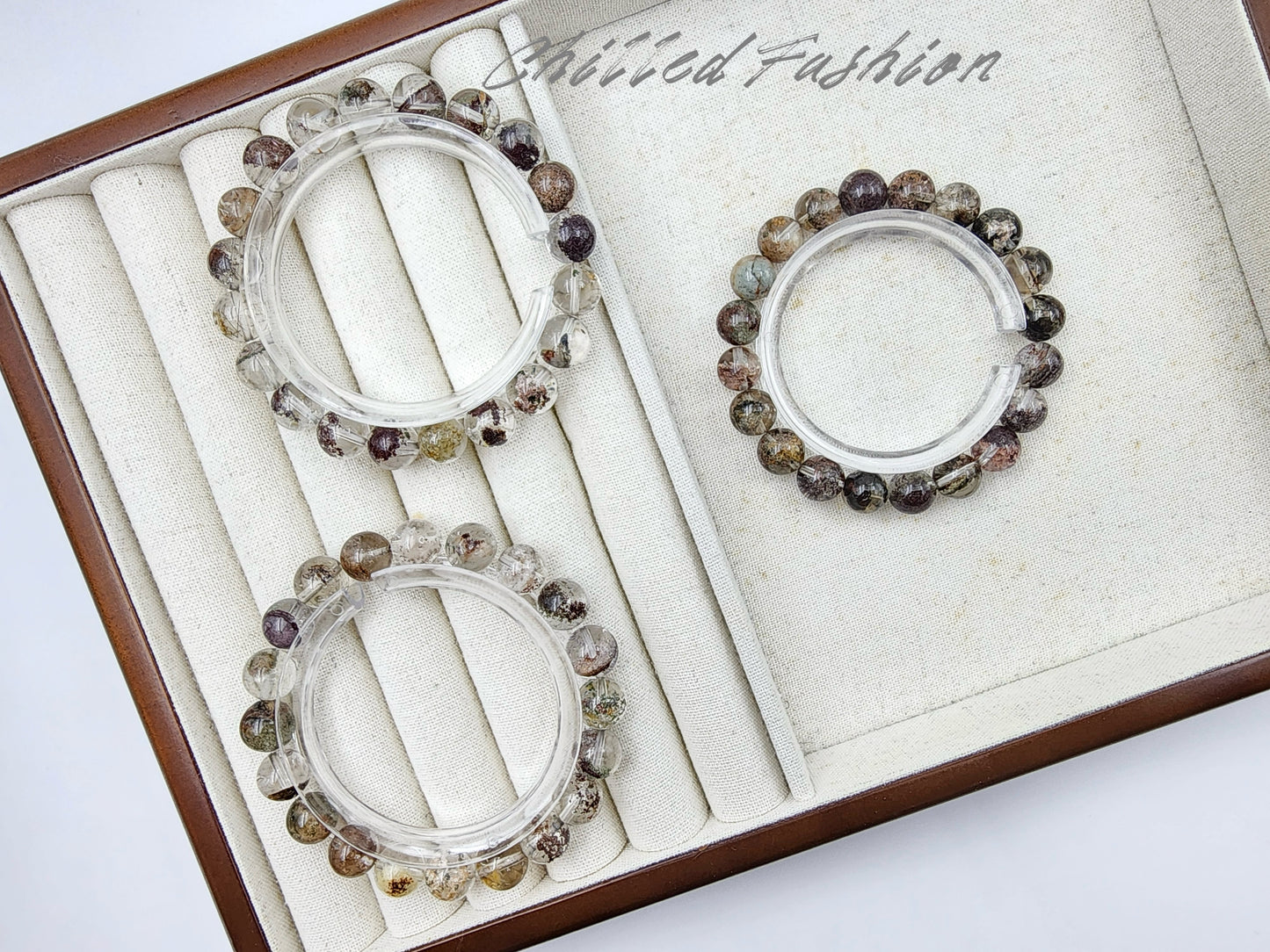 [Bracelet] 9mm Multi-Tone Phantom Quartz Bracelet