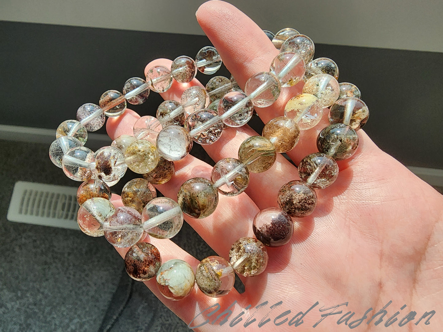 [Bracelet] 9mm Multi-Tone Phantom Quartz Bracelet