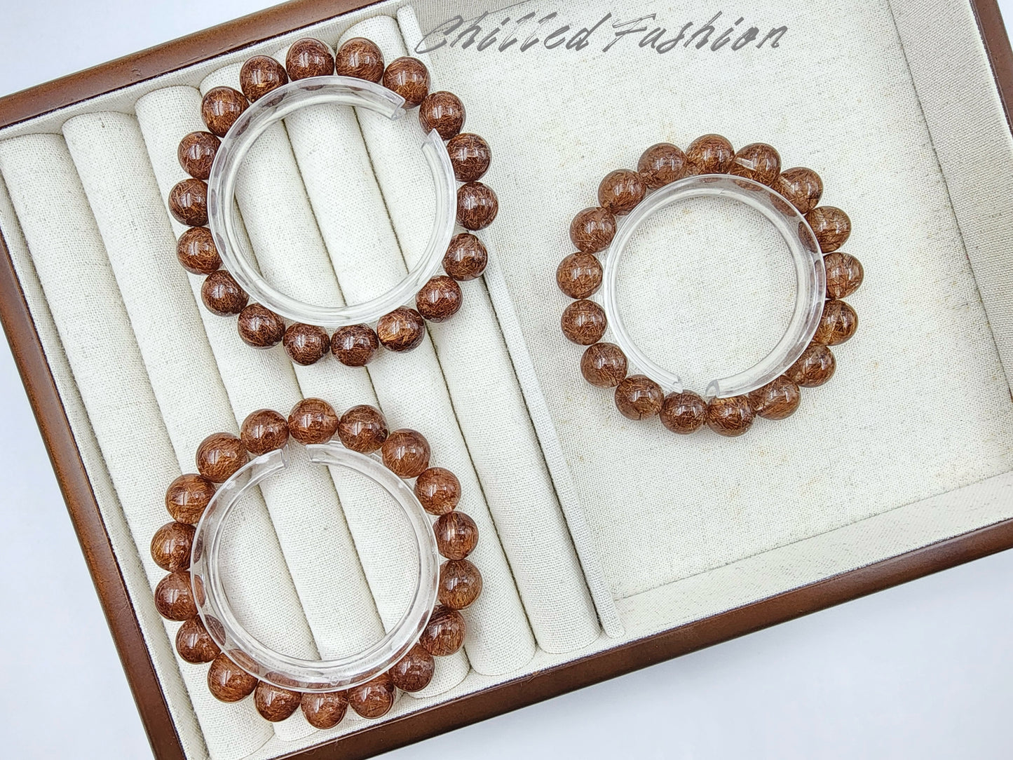 [Bracelet] Natural Red Copper Rutilated Quartz Bracelet