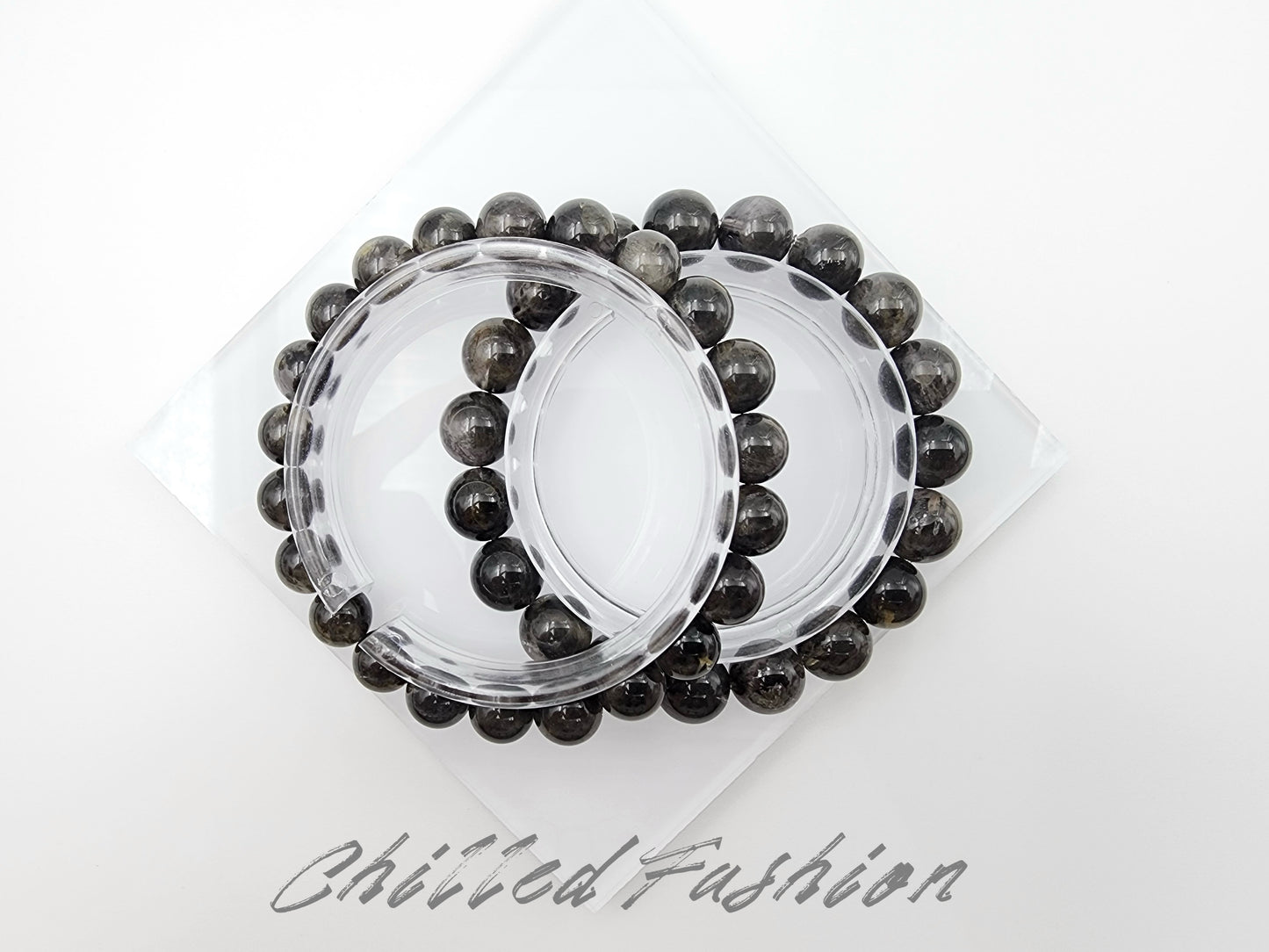 [Bracelet] Natural Black Feather Auralite 23 Bracelet