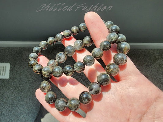 [Bracelet] Natural Black Feather Auralite 23 Bracelet