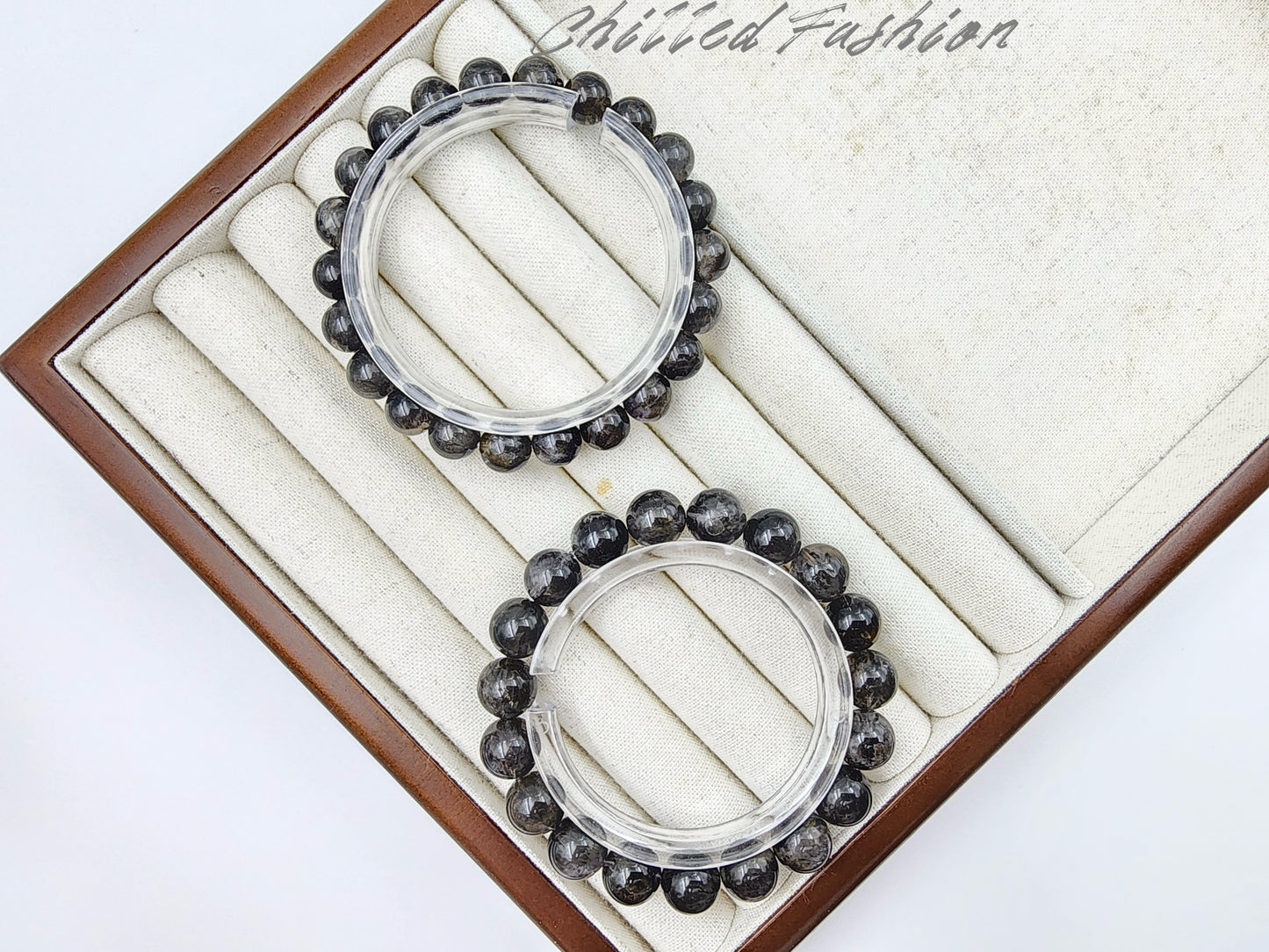 [Bracelet] Natural Black Feather Auralite 23 Bracelet