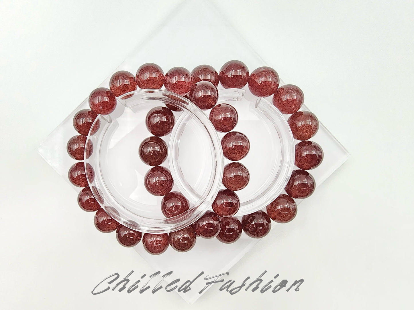 [Bracelet] Deep Red Strawberry Quartz Bracelet