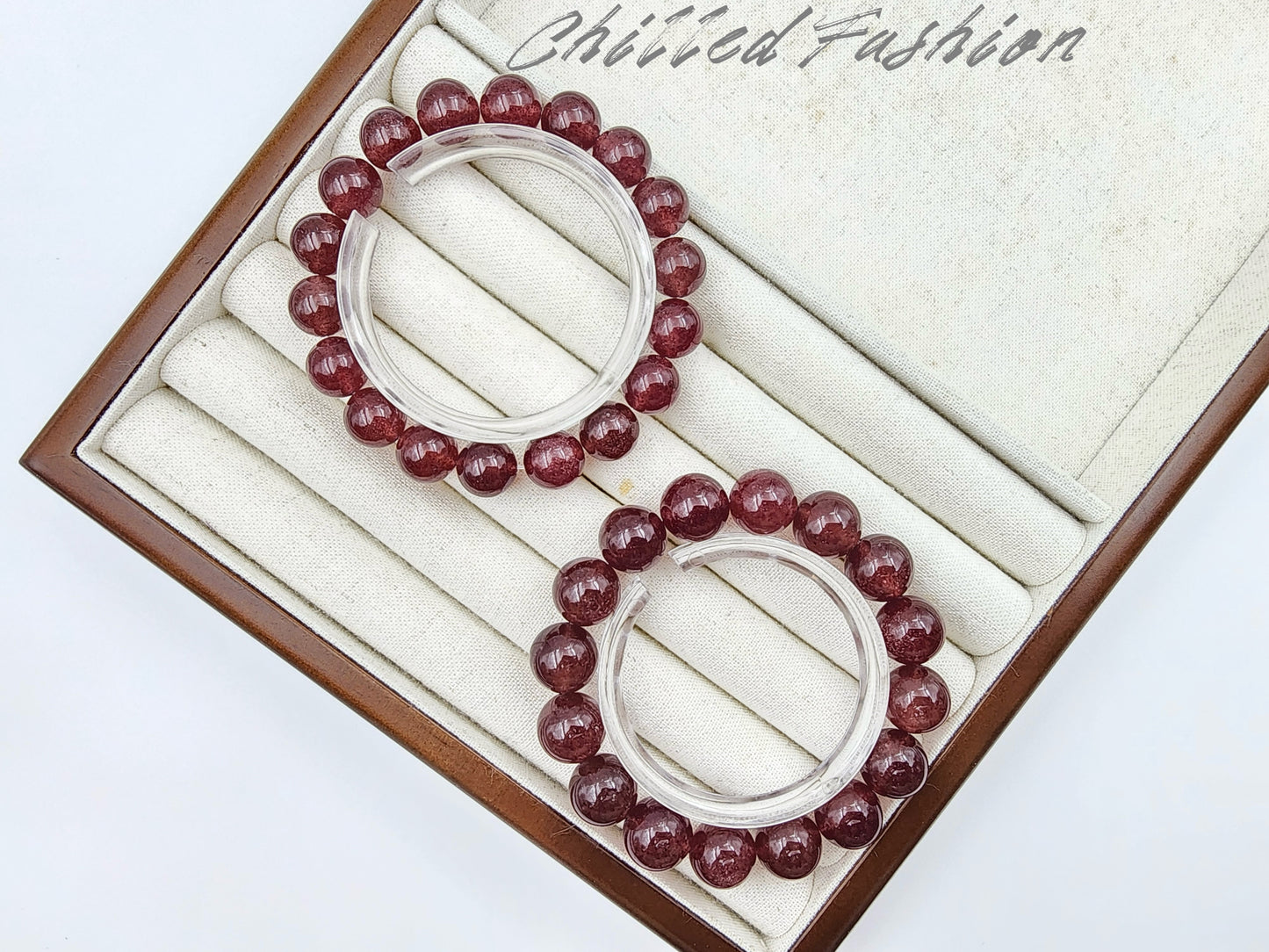 [Bracelet] Deep Red Strawberry Quartz Bracelet
