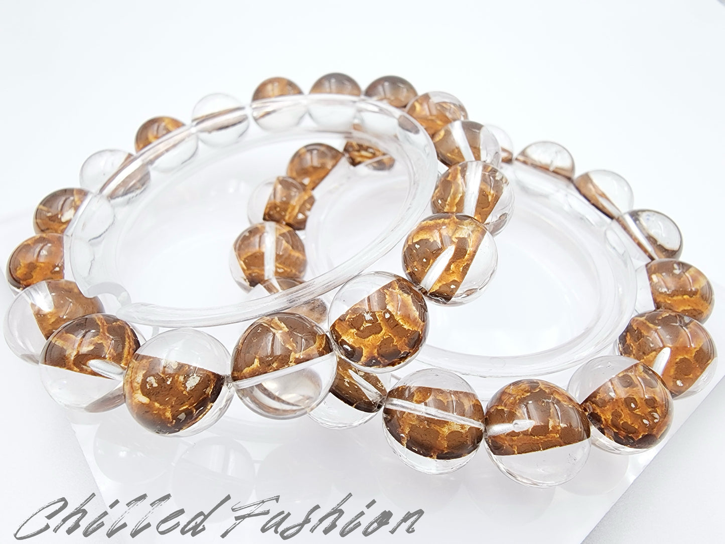 [Bracelet] Optimized Red Clay Phantom Quartz Bracelet