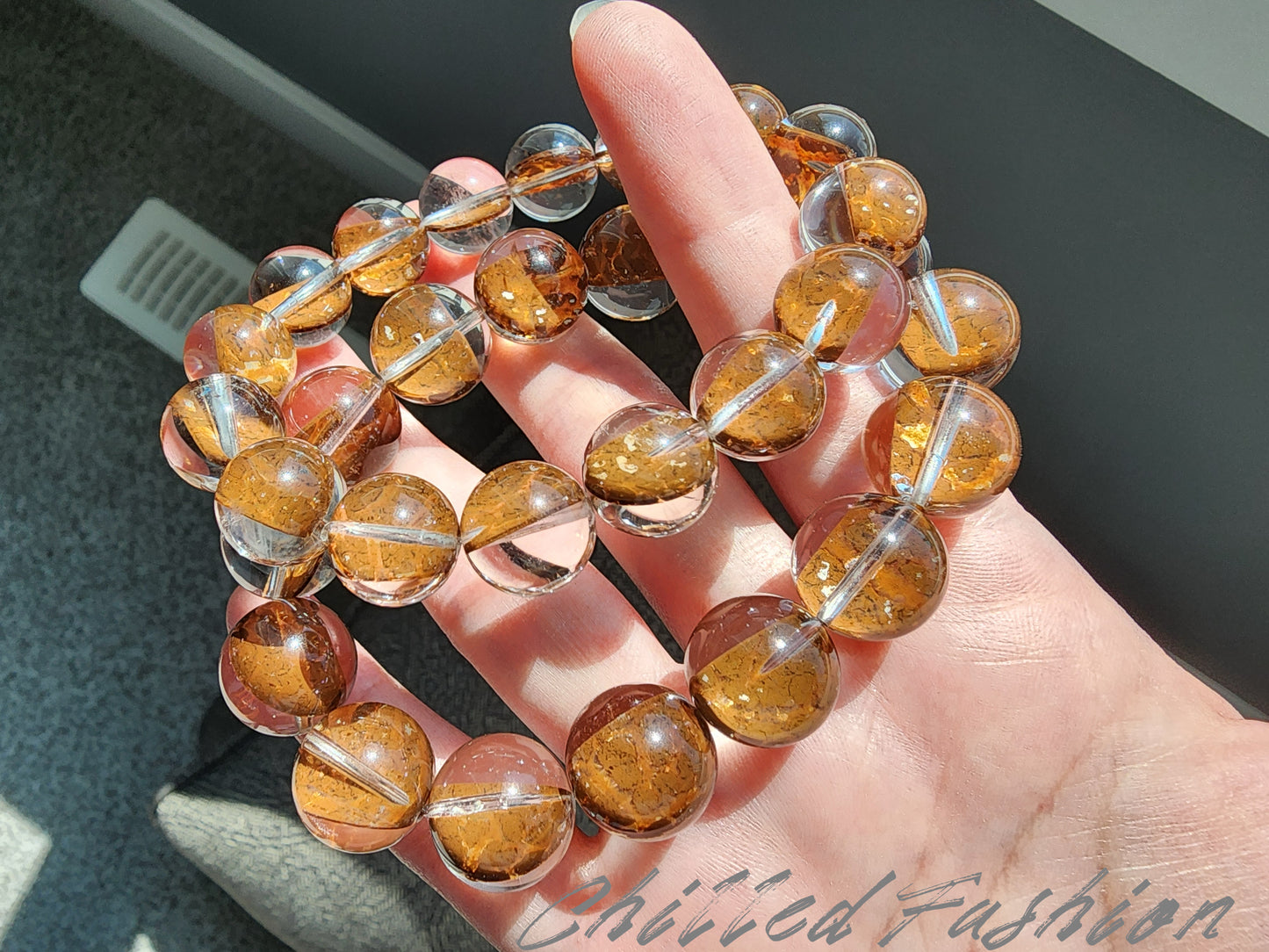 [Bracelet] Optimized Red Clay Phantom Quartz Bracelet