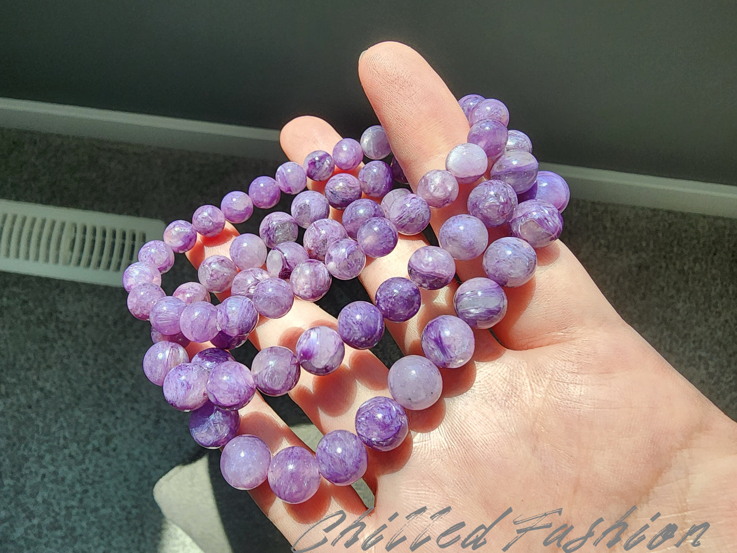 [Bracelet] Radiant Purple: Charoite 紫龙晶 Round Beads Bracelet - Embrace Transformation and Inner Strength