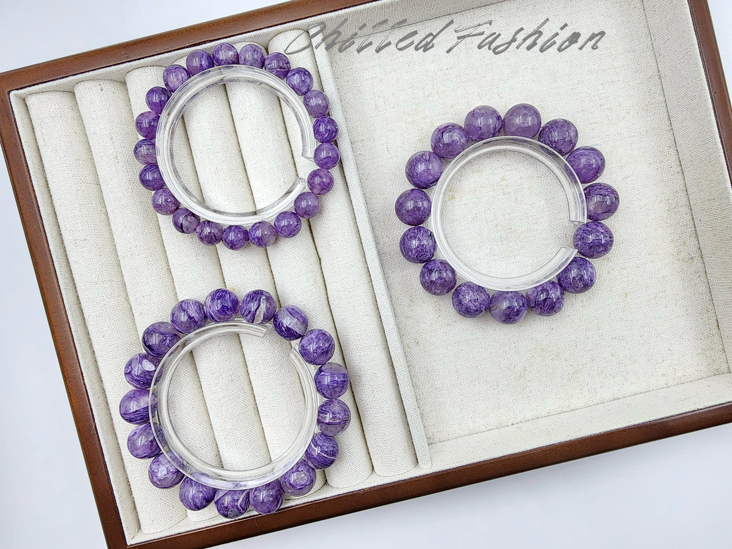 [Bracelet] Radiant Purple: Charoite 紫龙晶 Round Beads Bracelet - Embrace Transformation and Inner Strength