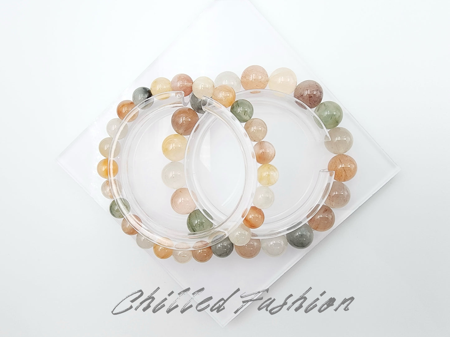 [Bracelet] Capture the Rainbow: Rabbit Hair Quartz 兔毛 Stacking Bracelet
