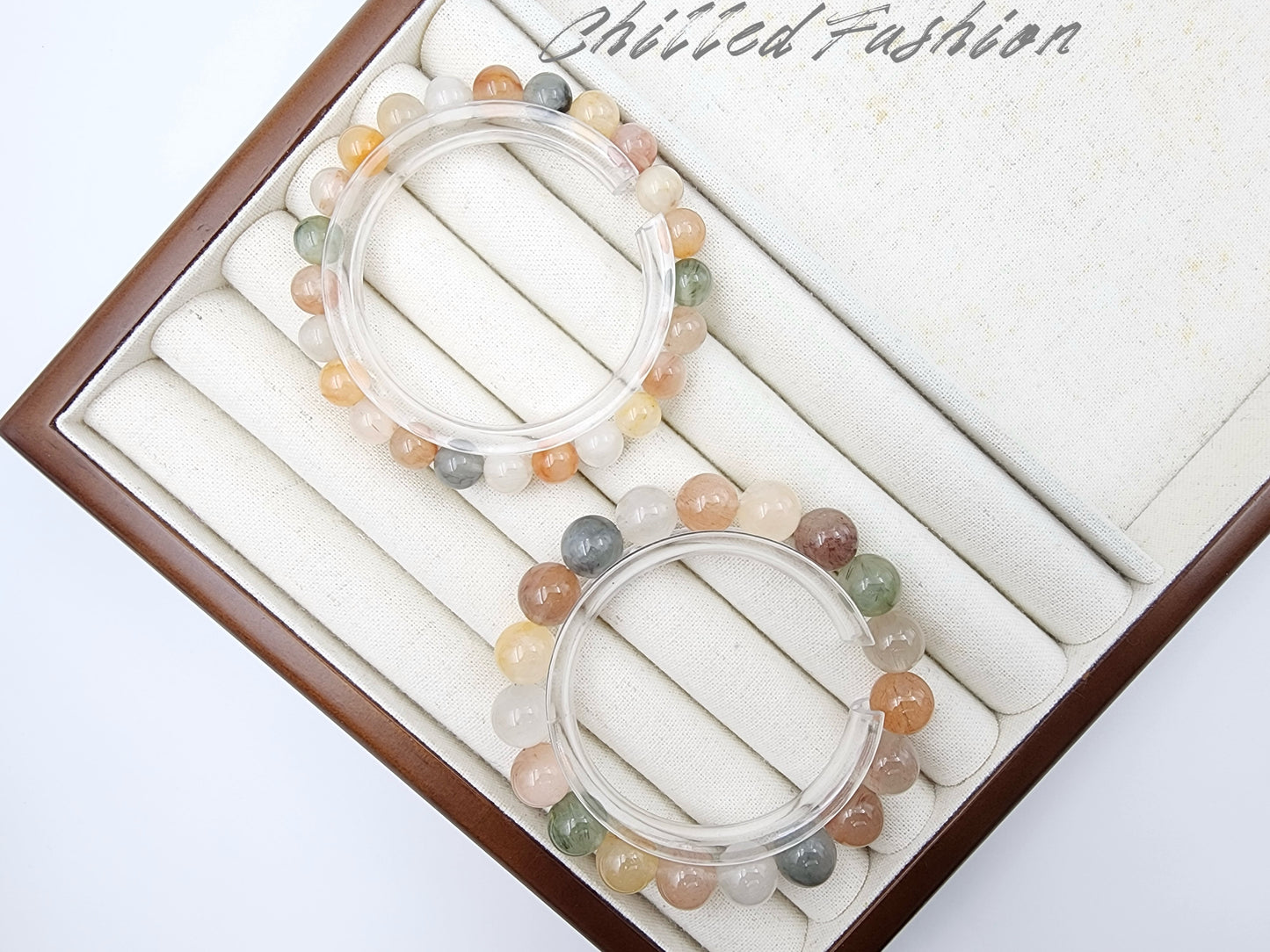 [Bracelet] Capture the Rainbow: Rabbit Hair Quartz 兔毛 Stacking Bracelet