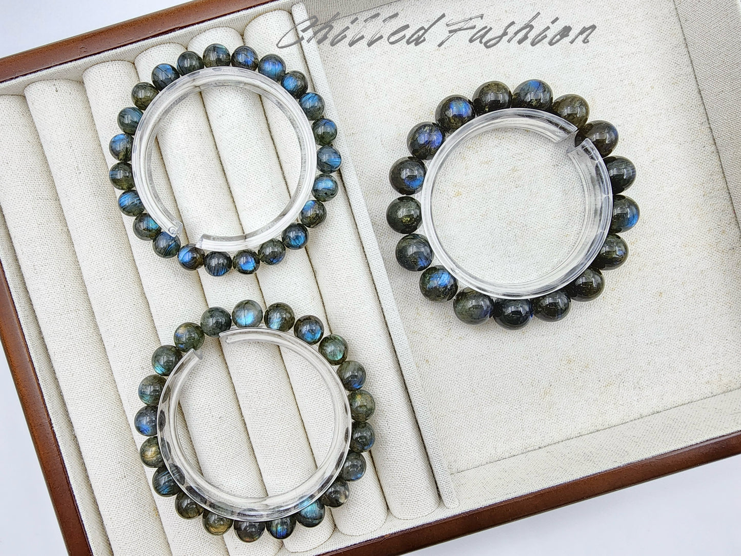[Bracelet] Mystic Labradorite 拉长石 Round Bead Bracelet