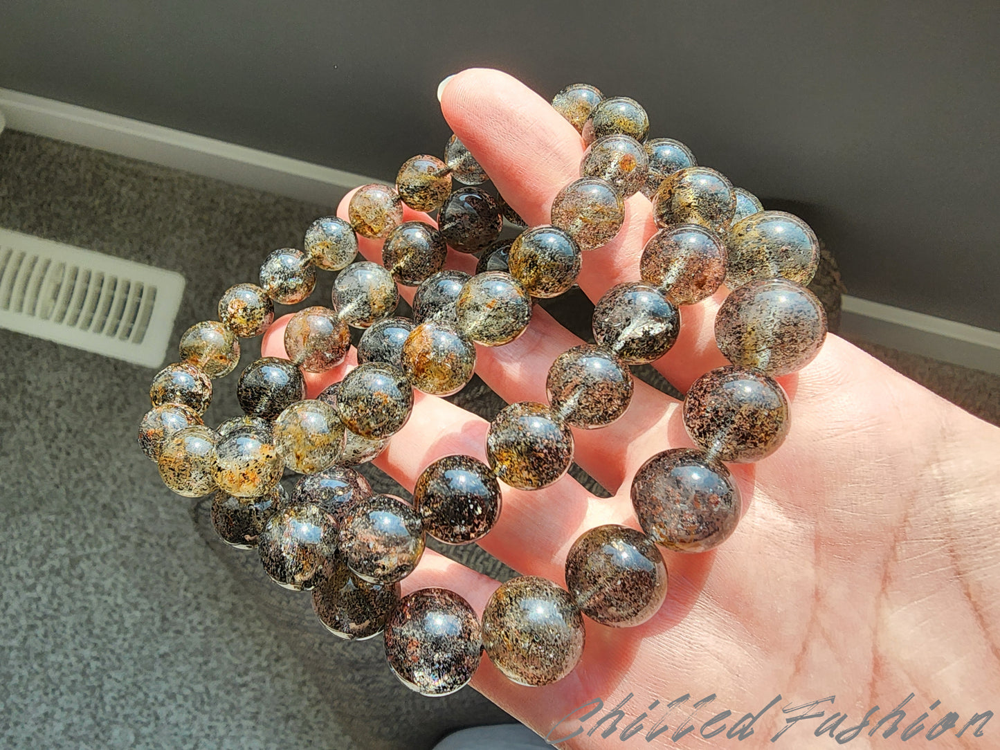 [Bracelet] Balance & Protection Bracelet: Black Strawberry Quartz 黑草莓