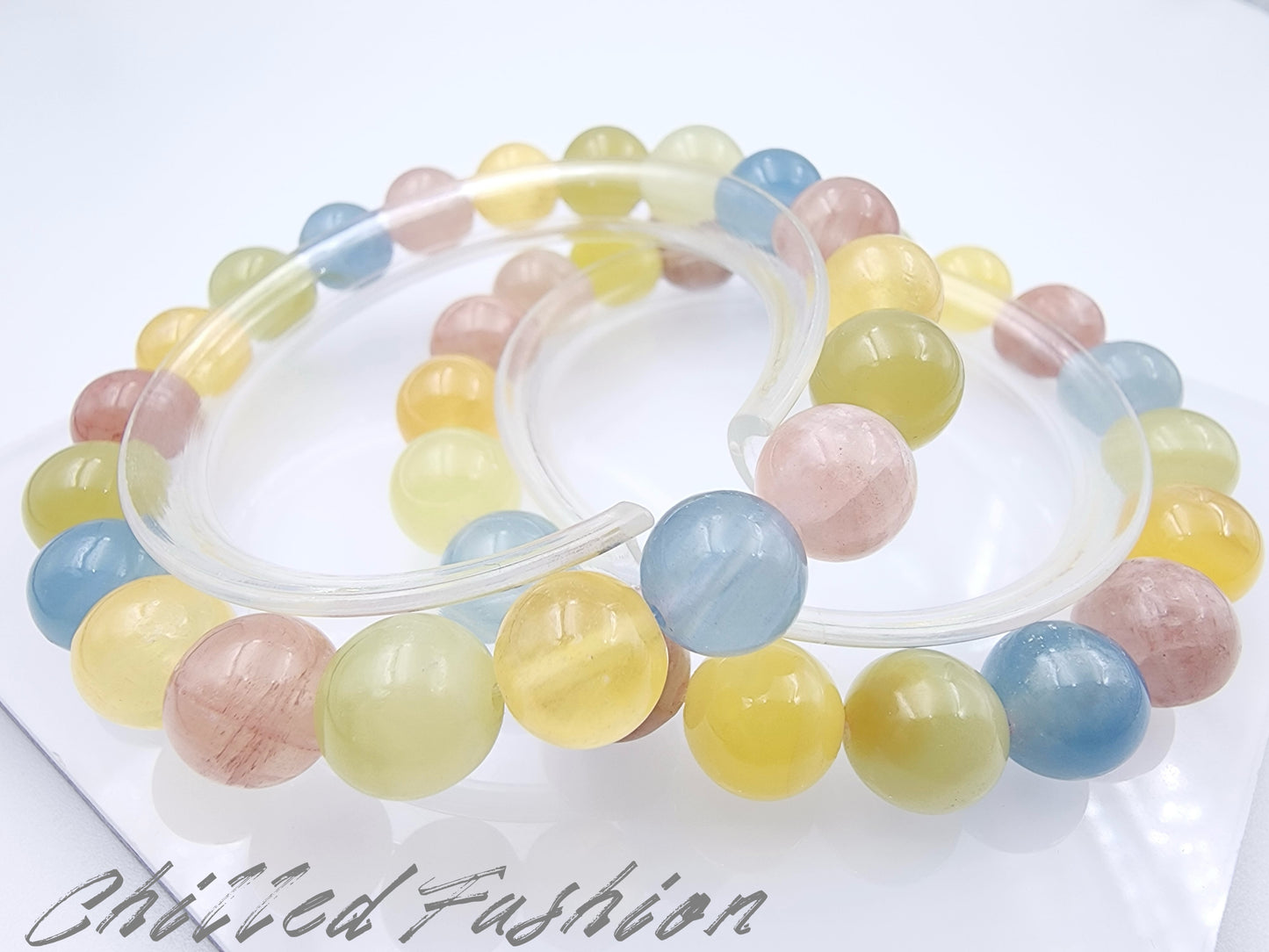 [Bracelet] 10mm Multicolored Calcite Bracelet