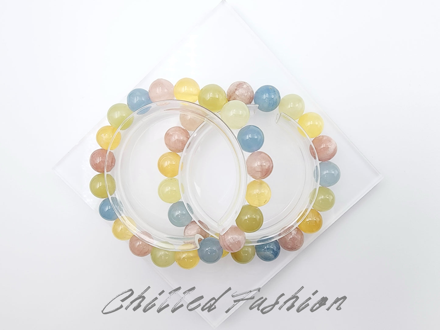 [Bracelet] 10mm Multicolored Calcite Bracelet