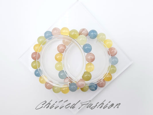 [Bracelet] 10mm Multicolored Calcite Bracelet