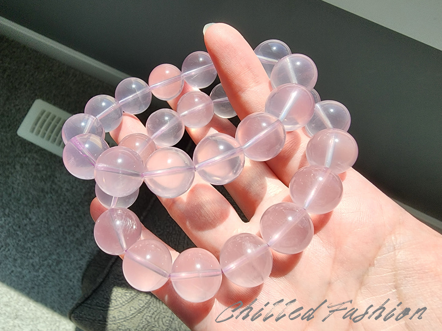 [Bracelet] Lavender-Tone Madagascar Rose Quartz Bracelet