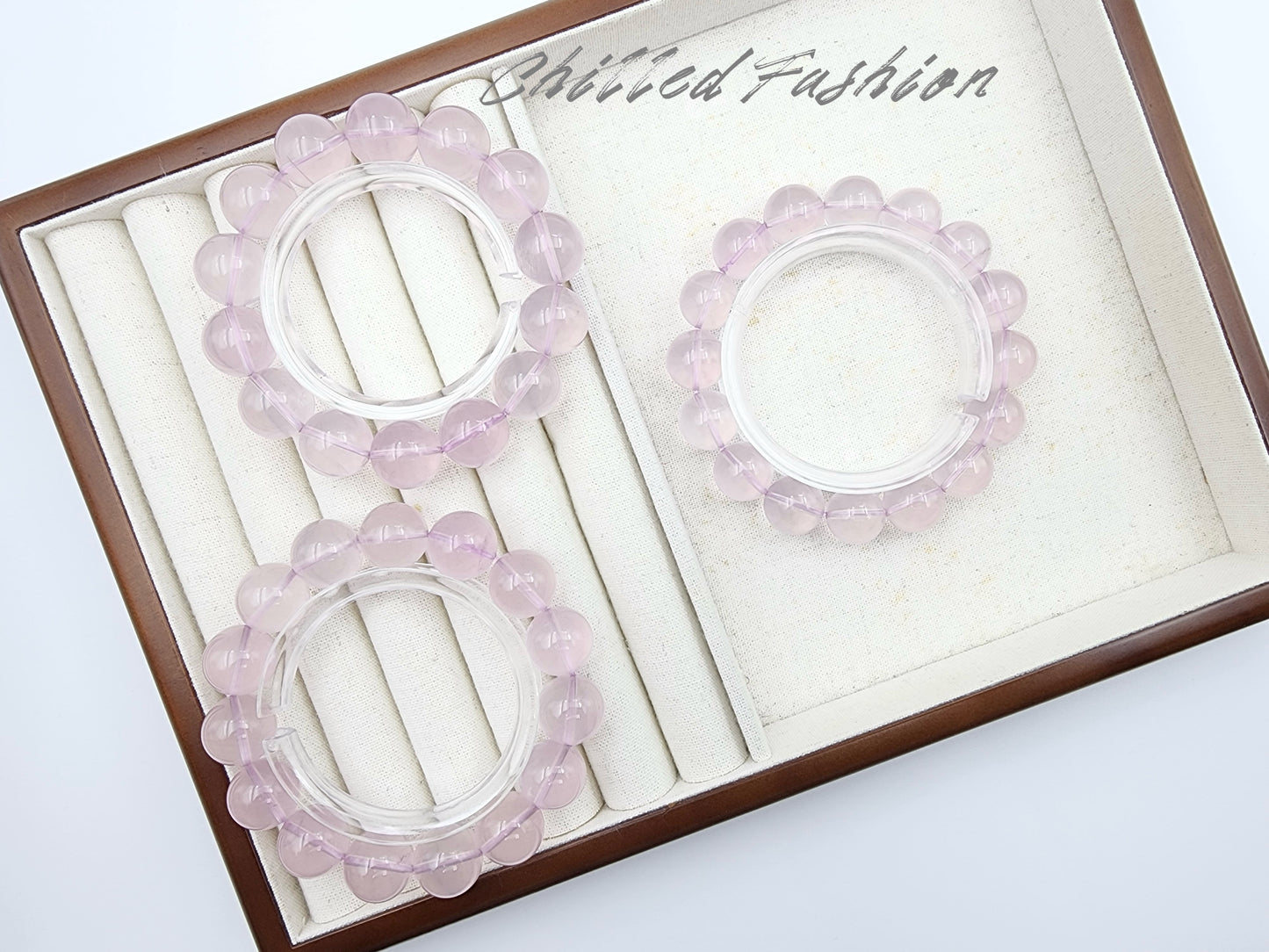 [Bracelet] Lavender-Tone Madagascar Rose Quartz Bracelet