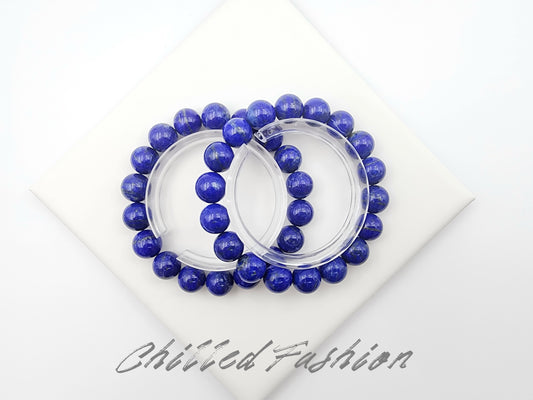 [Bracelet] 11mm Lapis Lazuli Bracelet
