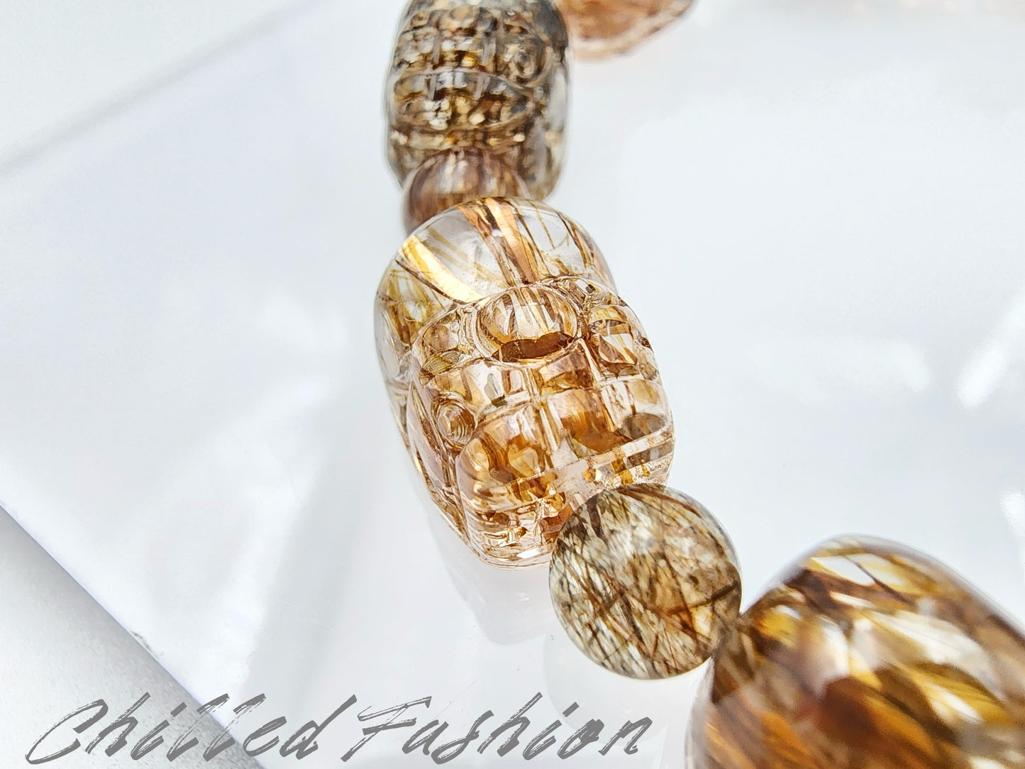 [Bracelet] Black Gold Rutilated Quartz Pixiu Bracelet for Wealth