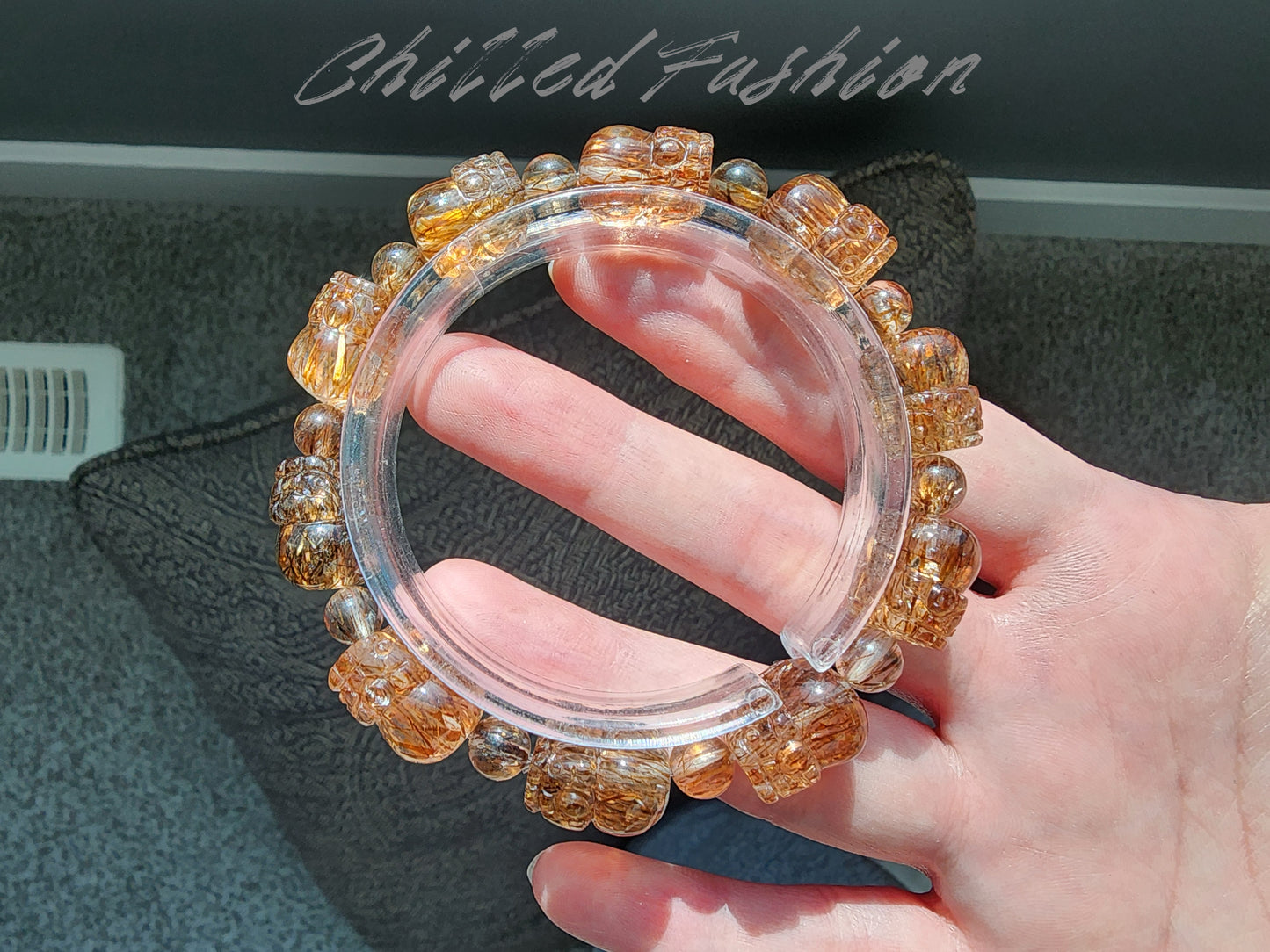 [Bracelet] Black Gold Rutilated Quartz Pixiu Bracelet for Wealth