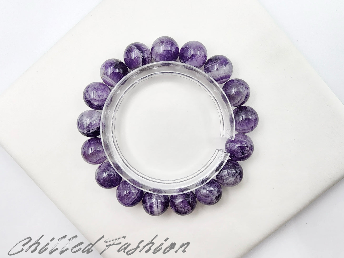[Bracelet] 12mm Dream Amethyst Crystal Bracelet