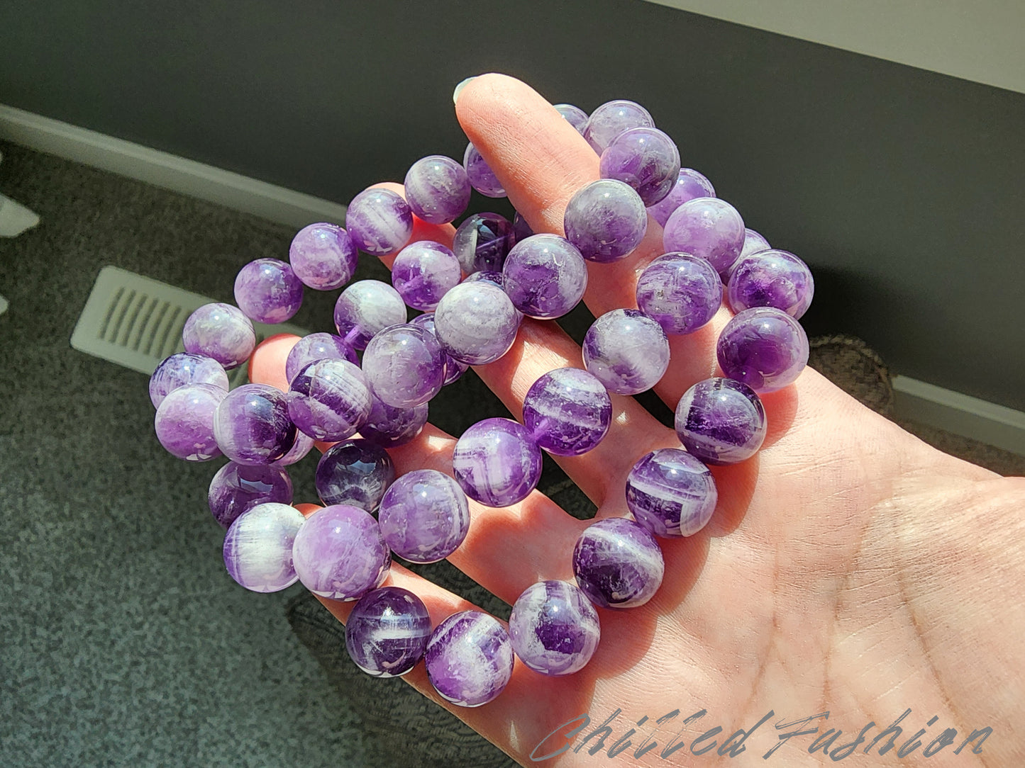 [Bracelet] 12mm Dream Amethyst Crystal Bracelet