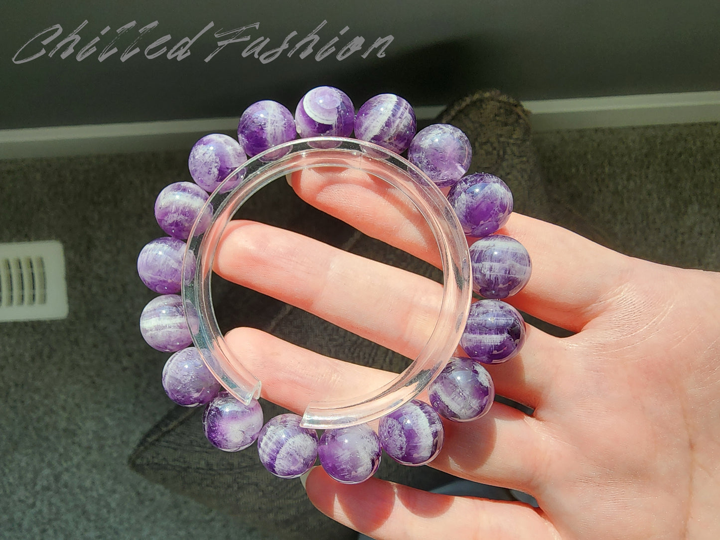 [Bracelet] 12mm Dream Amethyst Crystal Bracelet