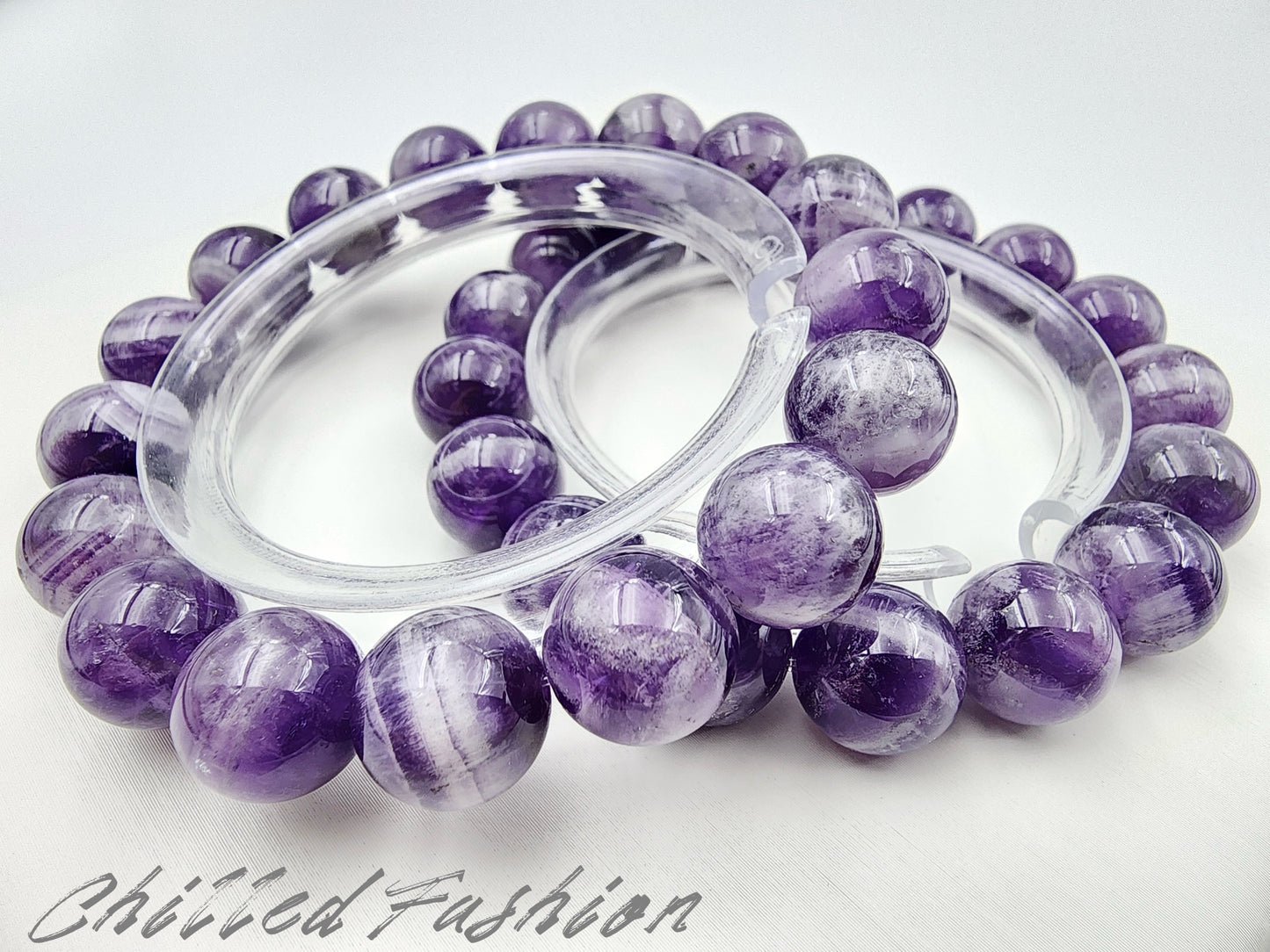 [Bracelet] 12mm Dream Amethyst Crystal Bracelet