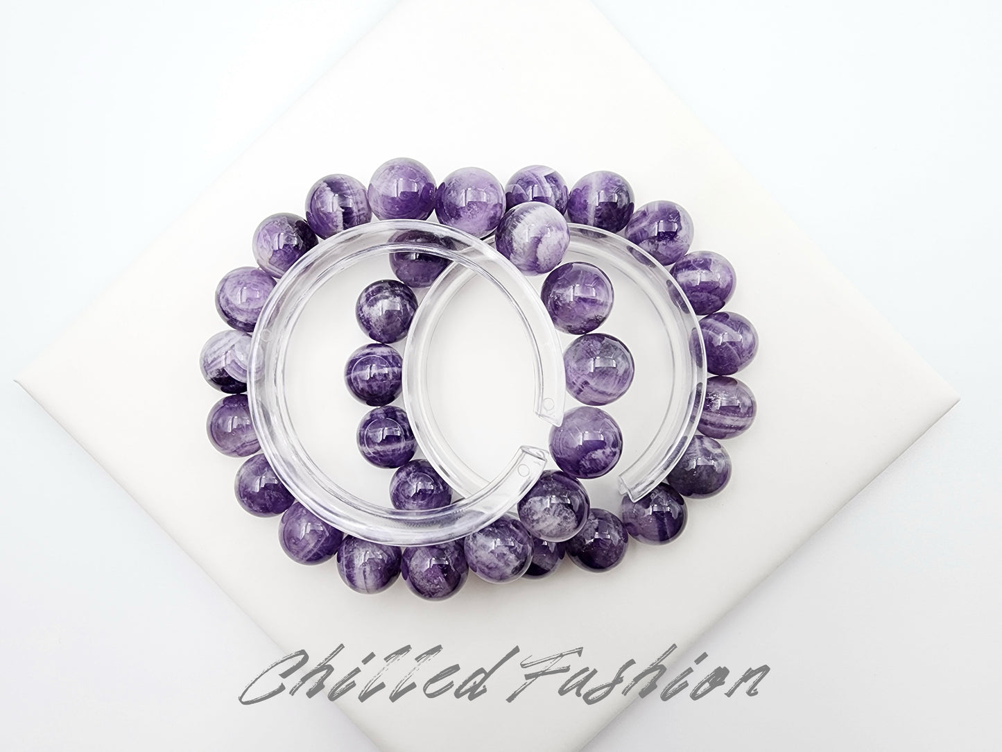 [Bracelet] 12mm Dream Amethyst Crystal Bracelet
