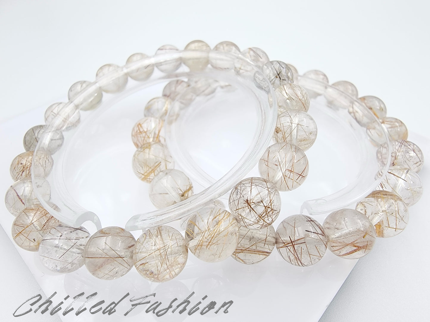 [Bracelet] Natural Rutilated Quartz Bracelet