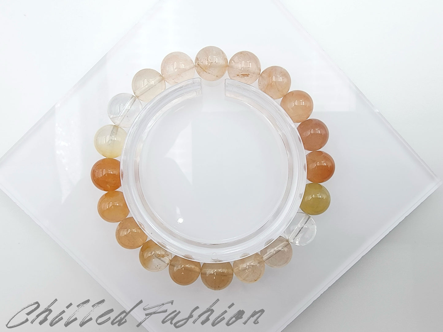 [Bracelet] 9mm Gradient Rabbit Hair Quartz Bracelet