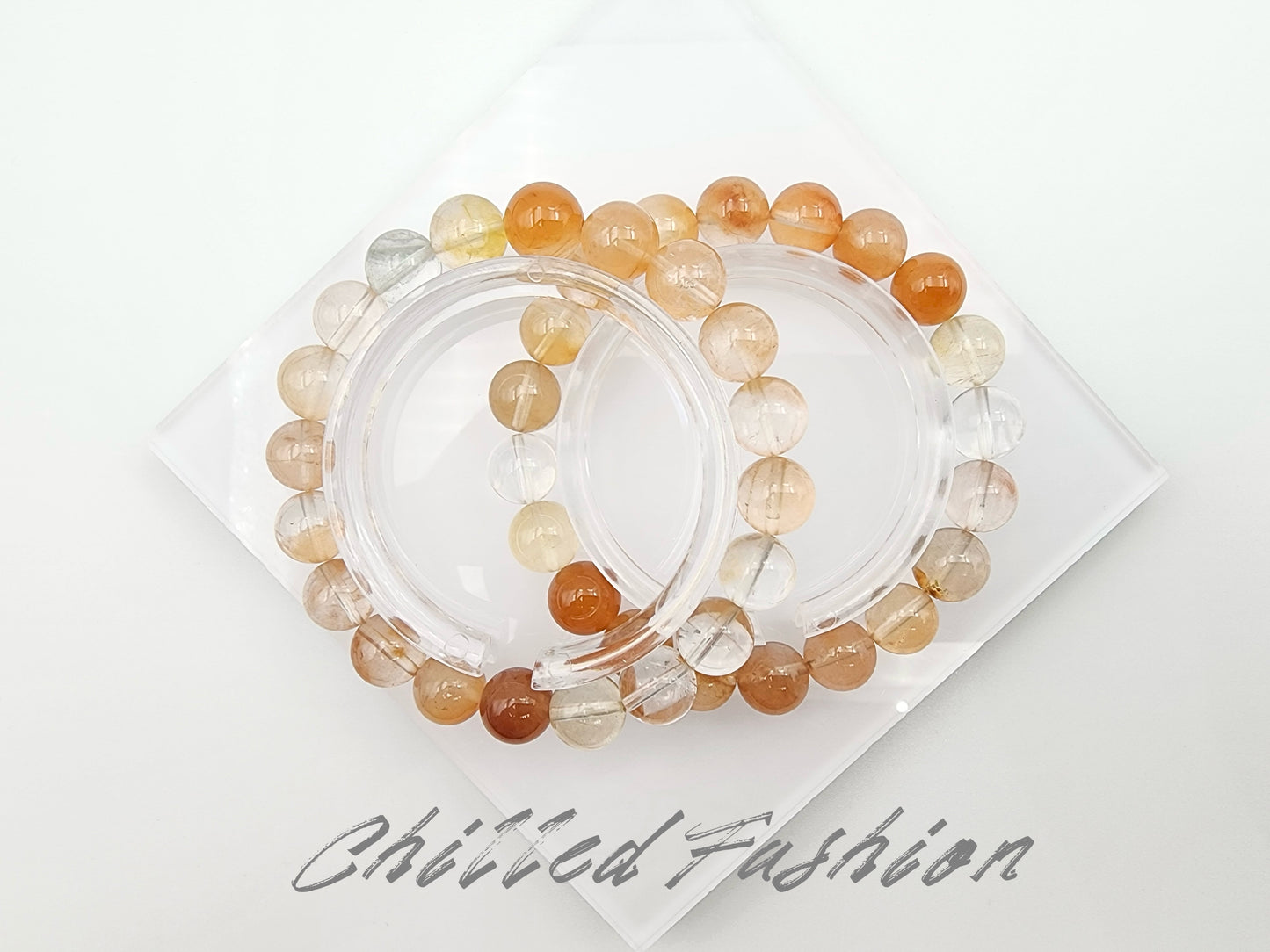 [Bracelet] 9mm Gradient Rabbit Hair Quartz Bracelet