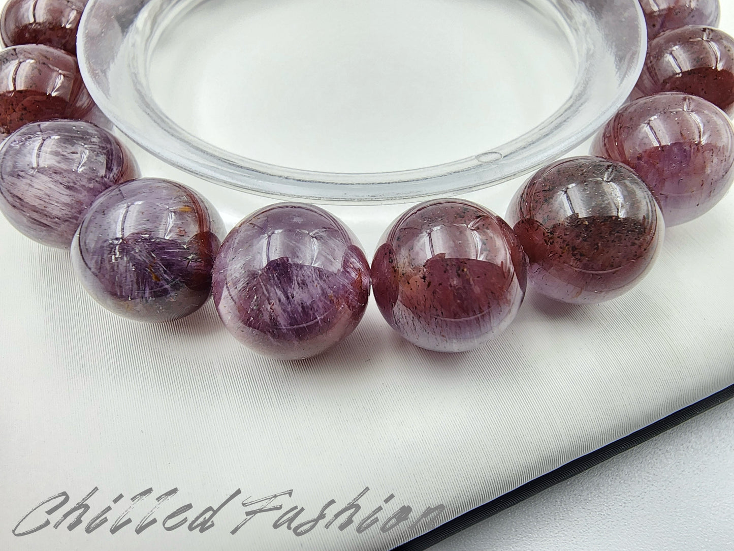 [Bracelet] 11mm Rare Auralite 23 Bracelet with Starburst Trapiche Pattern