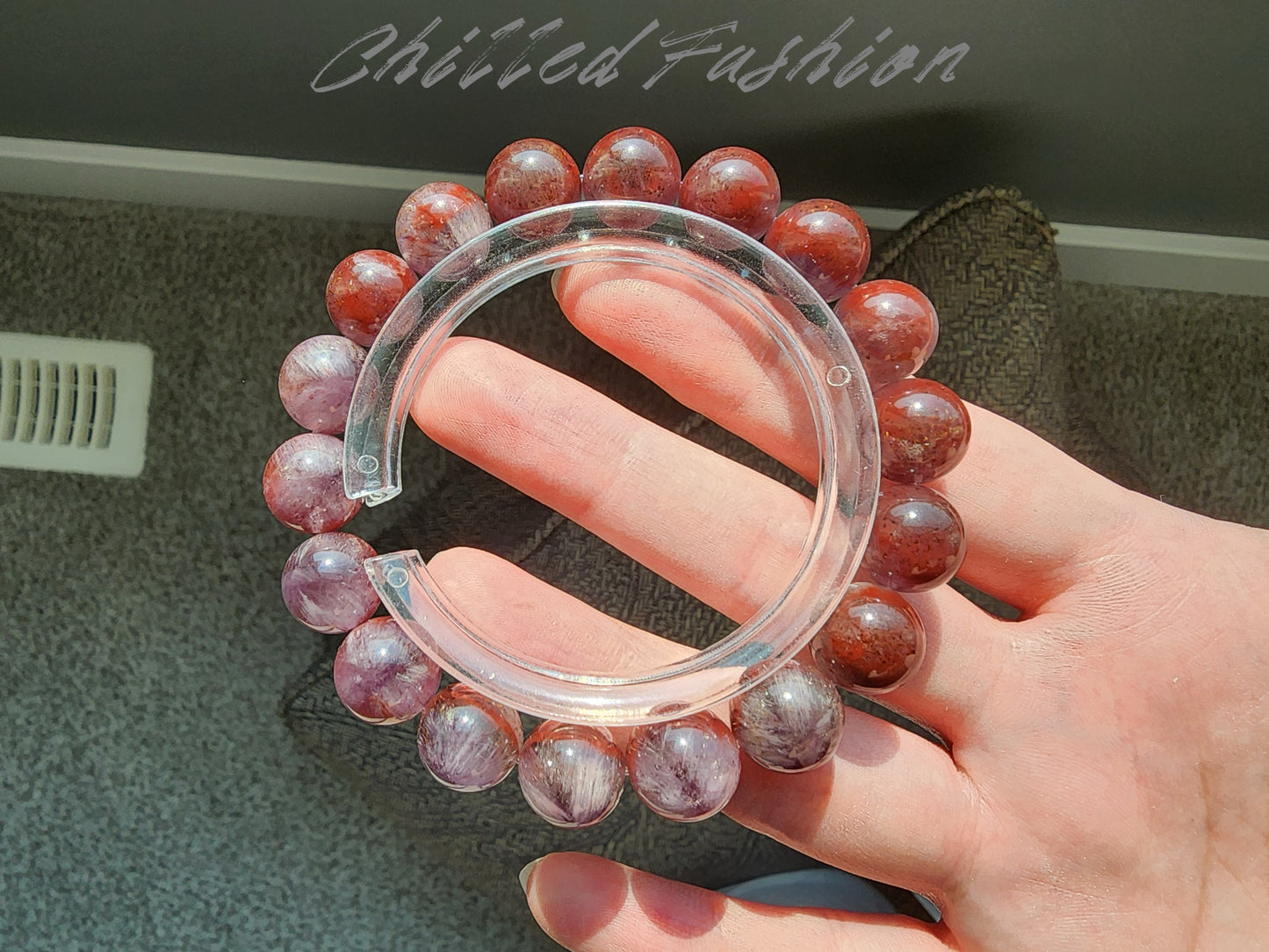 [Bracelet] 11mm Rare Auralite 23 Bracelet with Starburst Trapiche Pattern